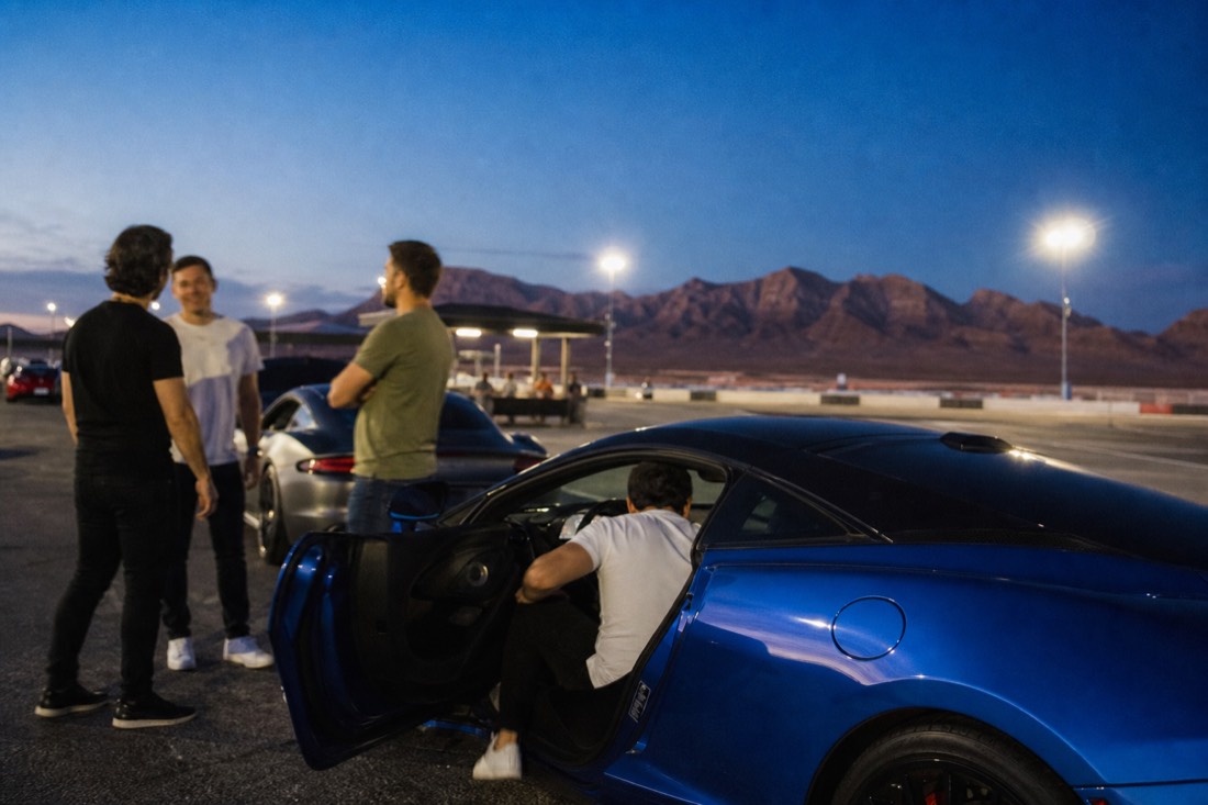 What do the non-drivers do, at SpeedVegas Motorsports Park, Las Vegas